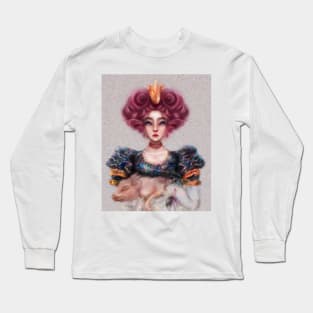 Red Queen from Alice in Wonderland Illustration Long Sleeve T-Shirt